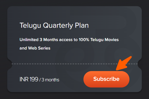 Aha Telugu Quatarly Plan