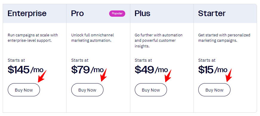 ActiveCampaign Pricing Plans