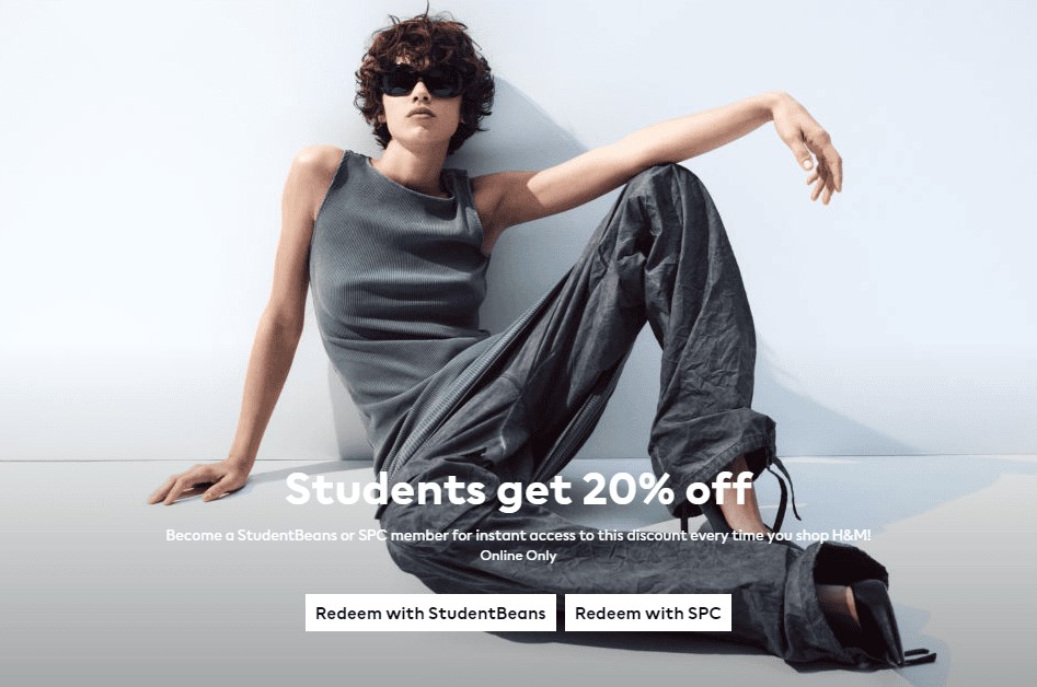 H&m student discount 2018 best sale