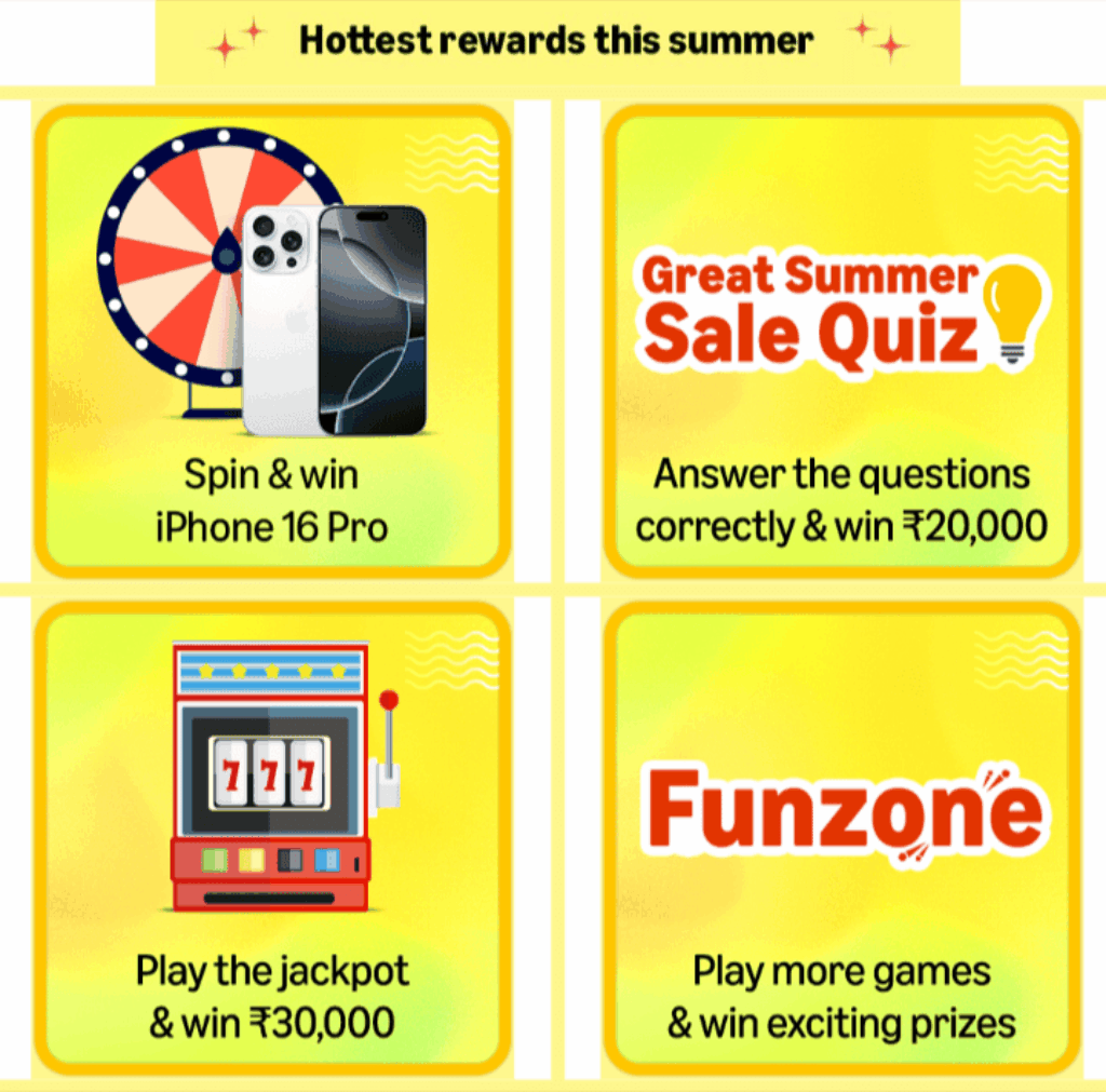 Amazon Great Summer Sale Offers - DealsDekho Amazon Great Summer Sale Quiz