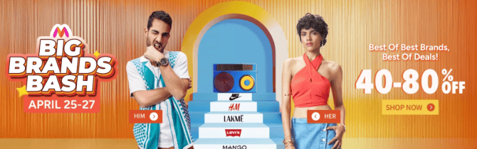 Myntra Big BRANDS BASH - DealsDekho Myntra Big Brands Bash