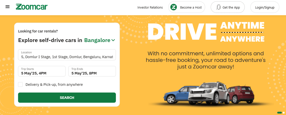 Zoom Car Homepage - DealsDekho Zoom Car Homepage