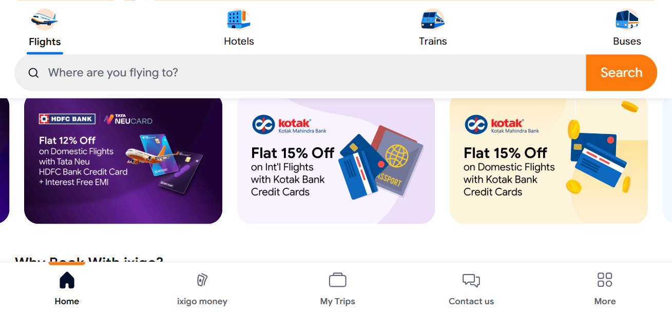 Ixigo Bank Offers - DealsDekho Ixigo Bank Offers